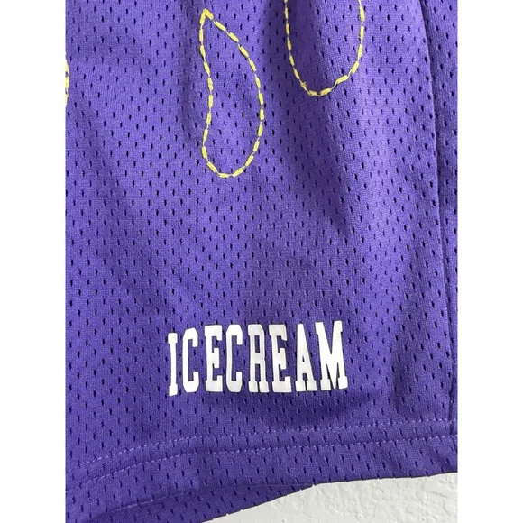 Ice Cream Pineapple Shorts Prism Violet BBC Drawstring Pockets Men’s M - Picture 2 of 15